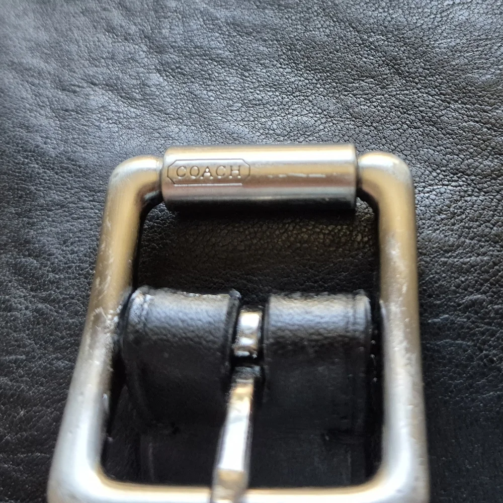 Vintage Coach Black‎ Flatiron II Pebbled Leather Messenger Bag D04S-5747 - Picture 10 of 15